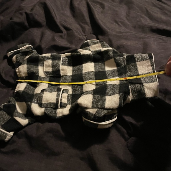 NWT Dog’s Harry Barker Black Buffalo Check Flannel Pajama Outfit Size Small - Picture 3 of 16